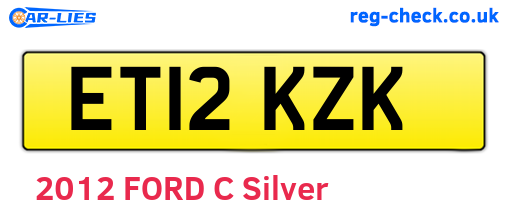 ET12KZK are the vehicle registration plates.