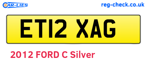 ET12XAG are the vehicle registration plates.