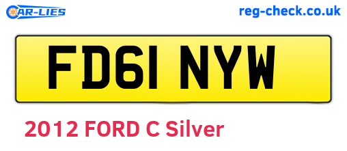 FD61NYW are the vehicle registration plates.