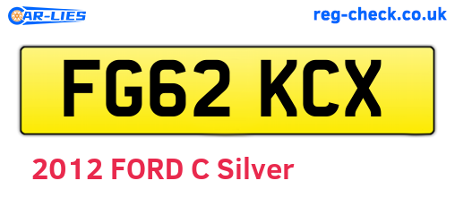 FG62KCX are the vehicle registration plates.