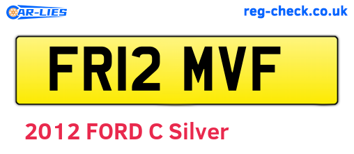 FR12MVF are the vehicle registration plates.