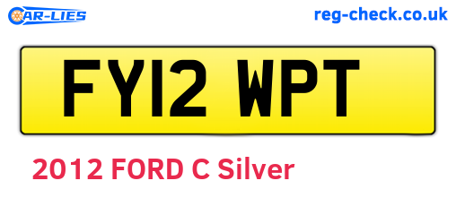 FY12WPT are the vehicle registration plates.