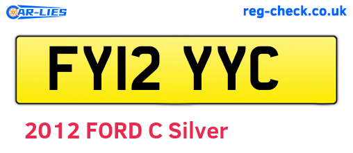 FY12YYC are the vehicle registration plates.