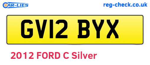 GV12BYX are the vehicle registration plates.