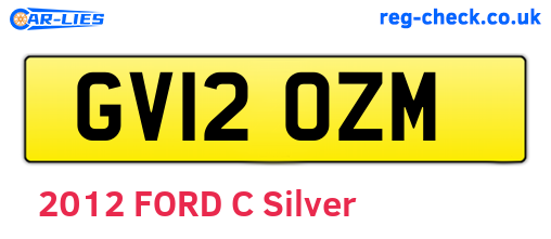 GV12OZM are the vehicle registration plates.