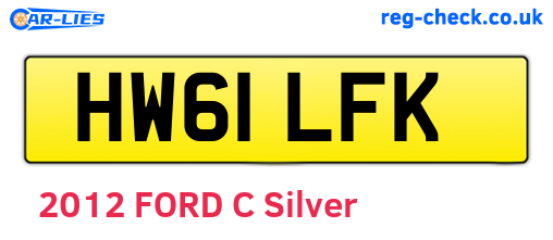HW61LFK are the vehicle registration plates.