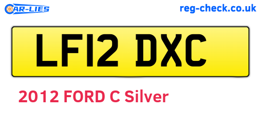 LF12DXC are the vehicle registration plates.
