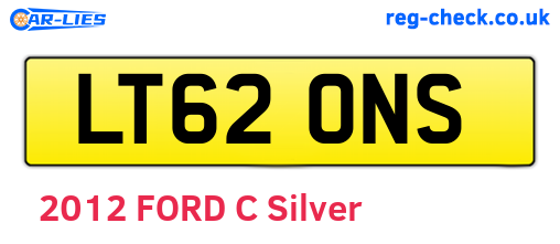 LT62ONS are the vehicle registration plates.