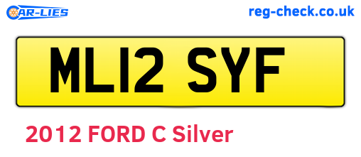 ML12SYF are the vehicle registration plates.