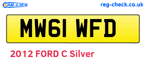 MW61WFD are the vehicle registration plates.