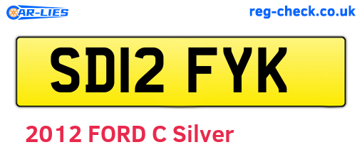 SD12FYK are the vehicle registration plates.
