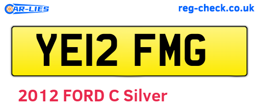 YE12FMG are the vehicle registration plates.