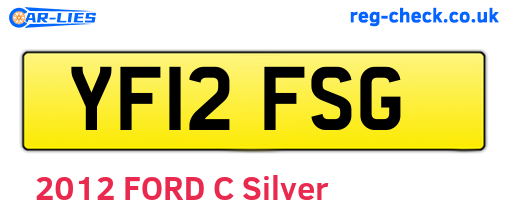 YF12FSG are the vehicle registration plates.