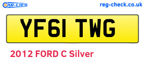 YF61TWG are the vehicle registration plates.