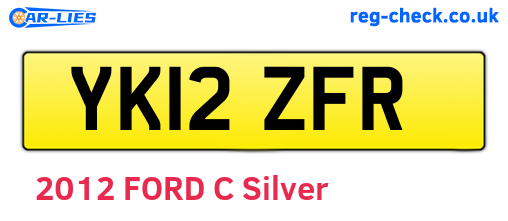 YK12ZFR are the vehicle registration plates.