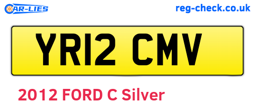 YR12CMV are the vehicle registration plates.