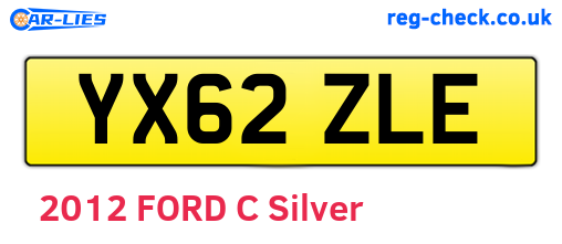 YX62ZLE are the vehicle registration plates.