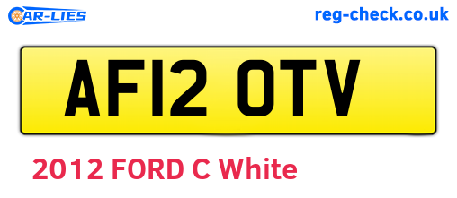 AF12OTV are the vehicle registration plates.