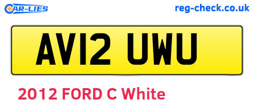 AV12UWU are the vehicle registration plates.