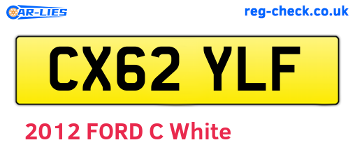 CX62YLF are the vehicle registration plates.