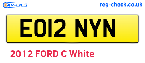 EO12NYN are the vehicle registration plates.