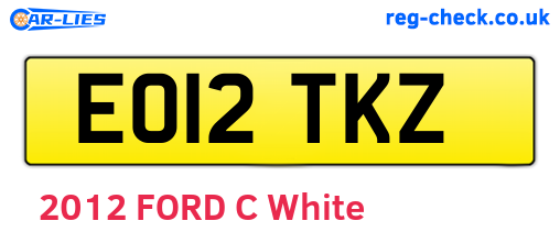 EO12TKZ are the vehicle registration plates.