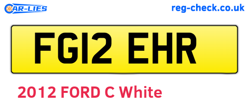 FG12EHR are the vehicle registration plates.