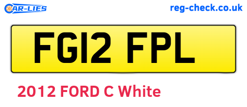 FG12FPL are the vehicle registration plates.