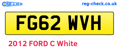 FG62WVH are the vehicle registration plates.