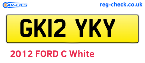 GK12YKY are the vehicle registration plates.