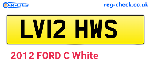 LV12HWS are the vehicle registration plates.