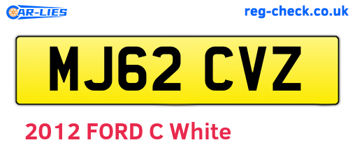 MJ62CVZ are the vehicle registration plates.