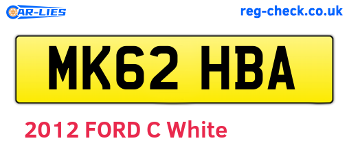 MK62HBA are the vehicle registration plates.