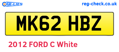 MK62HBZ are the vehicle registration plates.
