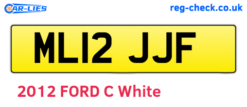 ML12JJF are the vehicle registration plates.