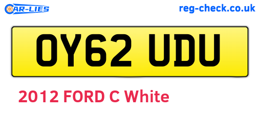 OY62UDU are the vehicle registration plates.