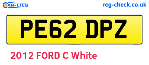 PE62DPZ are the vehicle registration plates.