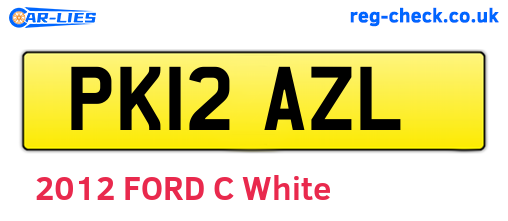 PK12AZL are the vehicle registration plates.