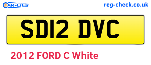 SD12DVC are the vehicle registration plates.