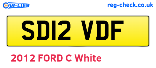 SD12VDF are the vehicle registration plates.