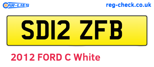 SD12ZFB are the vehicle registration plates.