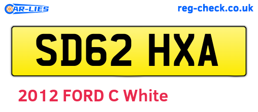 SD62HXA are the vehicle registration plates.