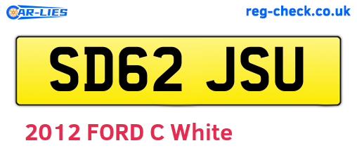 SD62JSU are the vehicle registration plates.