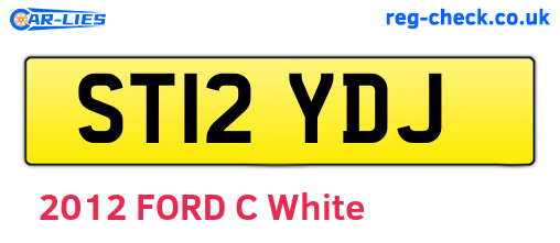 ST12YDJ are the vehicle registration plates.