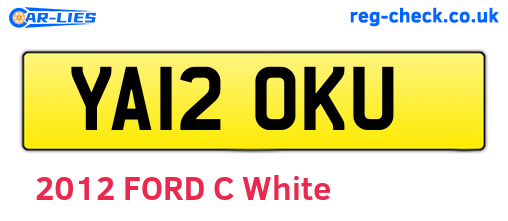 YA12OKU are the vehicle registration plates.