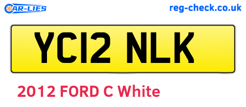 YC12NLK are the vehicle registration plates.