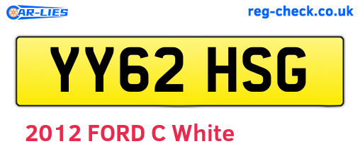 YY62HSG are the vehicle registration plates.