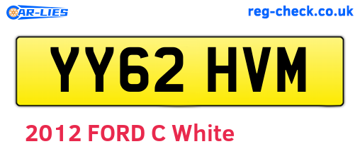 YY62HVM are the vehicle registration plates.