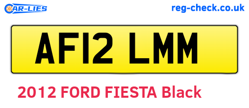 AF12LMM are the vehicle registration plates.