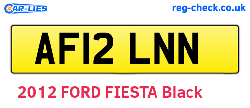 AF12LNN are the vehicle registration plates.